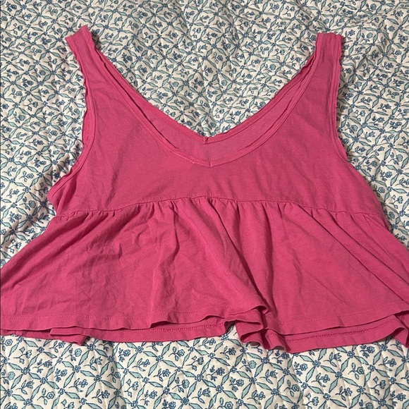 Pink Sleeveless Ruffle Top - Picture 2 of 2
